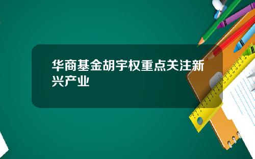 华商基金胡宇权重点关注新兴产业