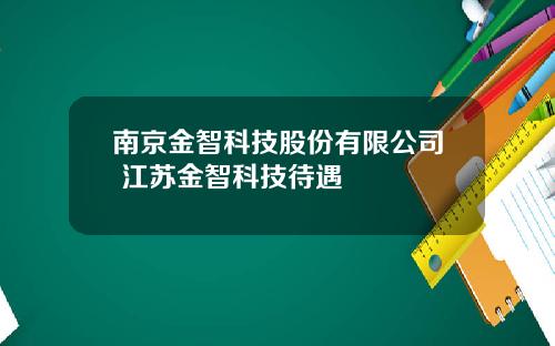南京金智科技股份有限公司 江苏金智科技待遇