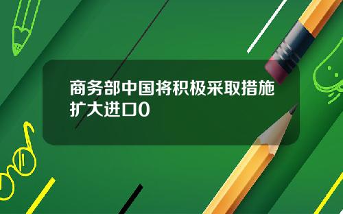 商务部中国将积极采取措施扩大进口0