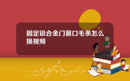 固定铝合金门窗口毛条怎么换视频