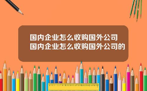 国内企业怎么收购国外公司国内企业怎么收购国外公司的