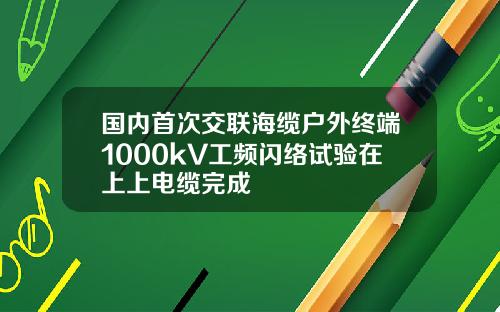 国内首次交联海缆户外终端1000kV工频闪络试验在上上电缆完成