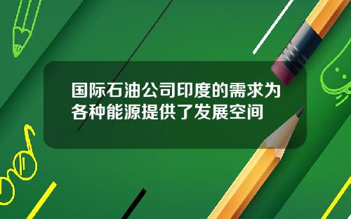 国际石油公司印度的需求为各种能源提供了发展空间