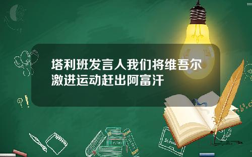 塔利班发言人我们将维吾尔激进运动赶出阿富汗
