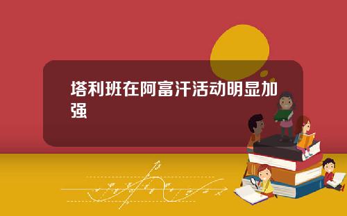 塔利班在阿富汗活动明显加强