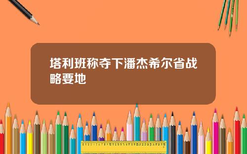 塔利班称夺下潘杰希尔省战略要地