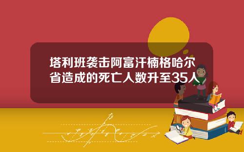 塔利班袭击阿富汗楠格哈尔省造成的死亡人数升至35人
