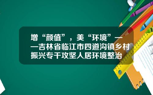 增“颜值”，美“环境”——吉林省临江市四道沟镇乡村振兴专干攻坚人居环境整治