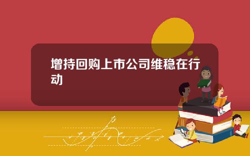 增持回购上市公司维稳在行动
