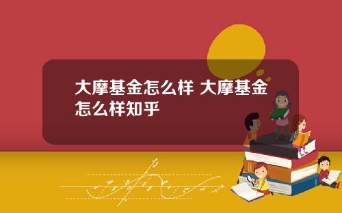 大摩基金怎么样 大摩基金怎么样知乎