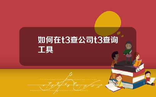 如何在t3查公司t3查询工具