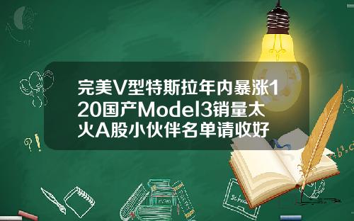 完美V型特斯拉年内暴涨120国产Model3销量太火A股小伙伴名单请收好