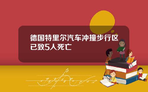 德国特里尔汽车冲撞步行区已致5人死亡