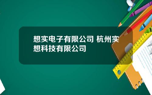 想实电子有限公司 杭州实想科技有限公司