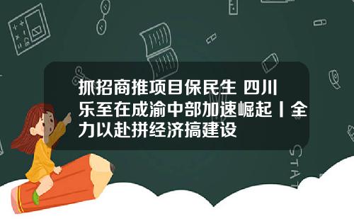 抓招商推项目保民生 四川乐至在成渝中部加速崛起丨全力以赴拼经济搞建设