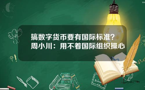 搞数字货币要有国际标准？周小川：用不着国际组织操心