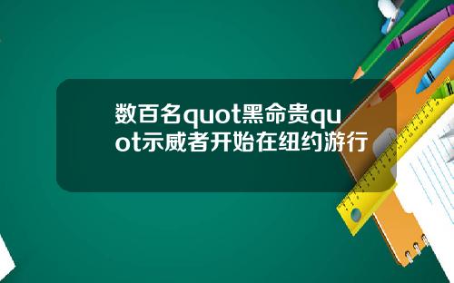 数百名quot黑命贵quot示威者开始在纽约游行