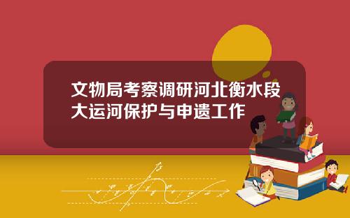 文物局考察调研河北衡水段大运河保护与申遗工作