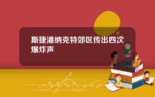 斯捷潘纳克特郊区传出四次爆炸声