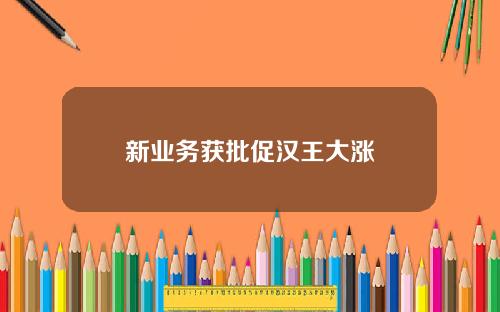 新业务获批促汉王大涨