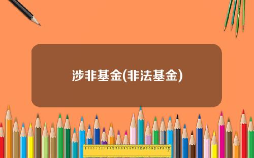 涉非基金(非法基金)