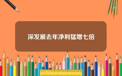 深发展去年净利猛增七倍