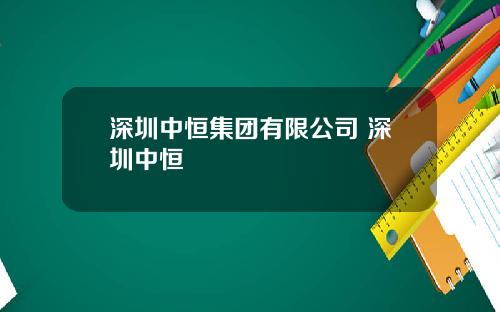 深圳中恒集团有限公司 深圳中恒