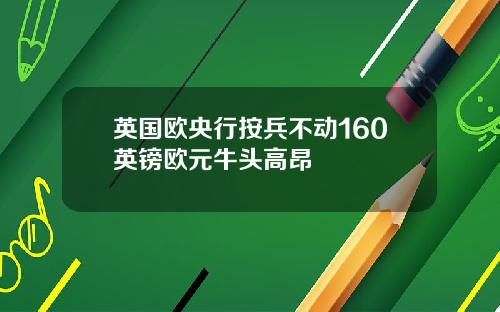 英国欧央行按兵不动160英镑欧元牛头高昂