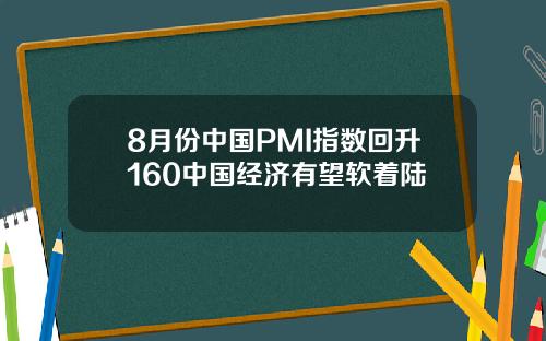 8月份中国PMI指数回升160中国经济有望软着陆