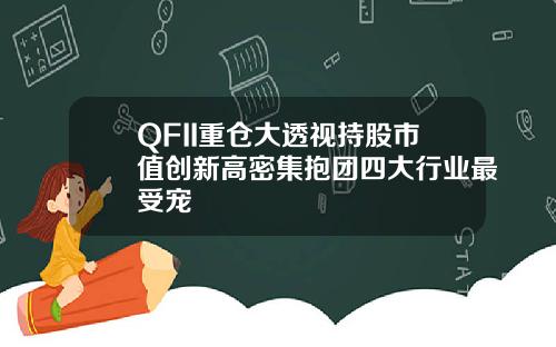 QFII重仓大透视持股市值创新高密集抱团四大行业最受宠