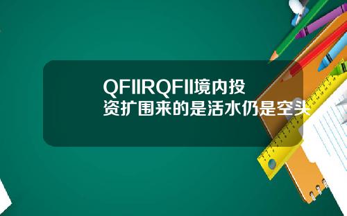 QFIIRQFII境内投资扩围来的是活水仍是空头