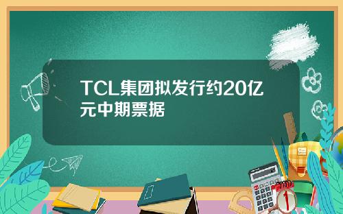 TCL集团拟发行约20亿元中期票据