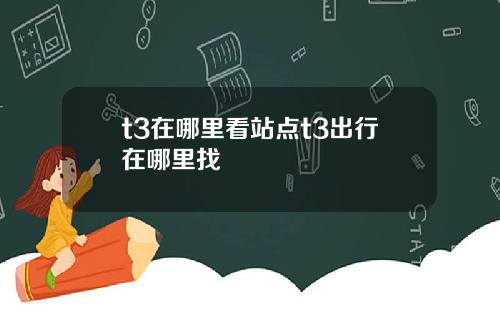 t3在哪里看站点t3出行在哪里找