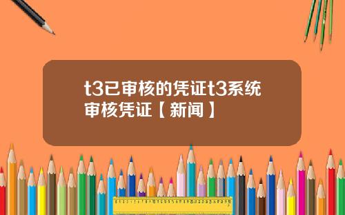 t3已审核的凭证t3系统审核凭证【新闻】