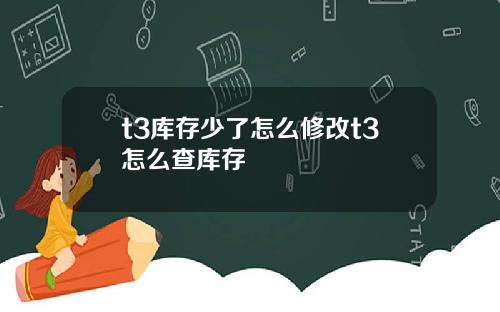 t3库存少了怎么修改t3怎么查库存