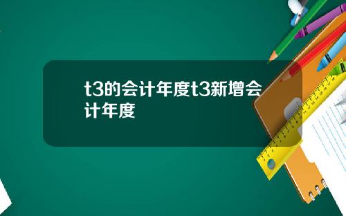 t3的会计年度t3新增会计年度