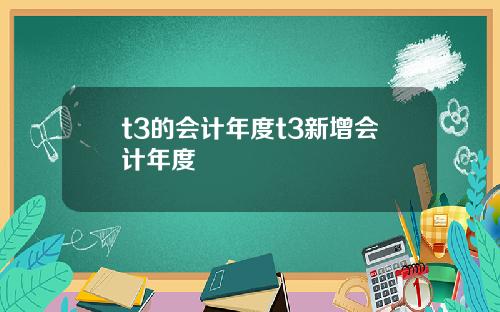 t3的会计年度t3新增会计年度