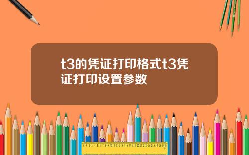 t3的凭证打印格式t3凭证打印设置参数