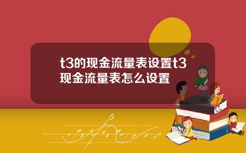 t3的现金流量表设置t3现金流量表怎么设置