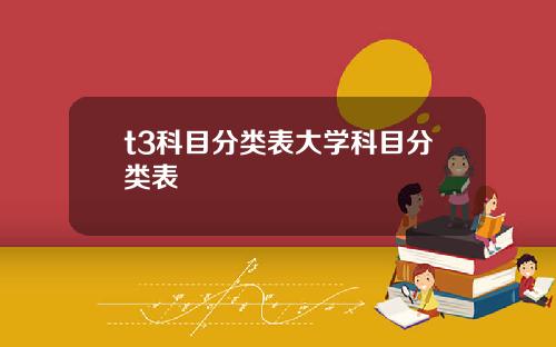 t3科目分类表大学科目分类表
