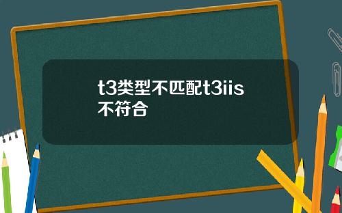 t3类型不匹配t3iis不符合