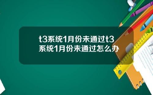 t3系统1月份未通过t3系统1月份未通过怎么办
