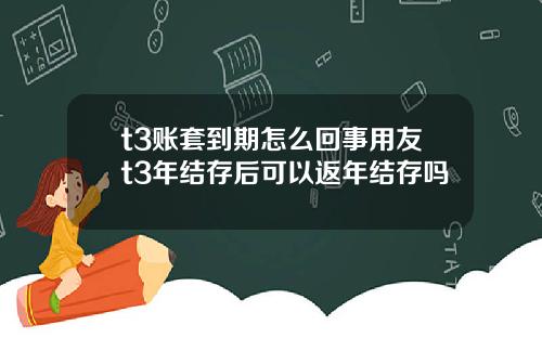 t3账套到期怎么回事用友t3年结存后可以返年结存吗
