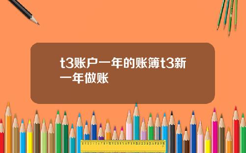 t3账户一年的账簿t3新一年做账