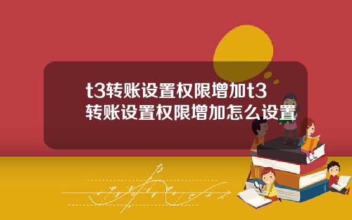 t3转账设置权限增加t3转账设置权限增加怎么设置