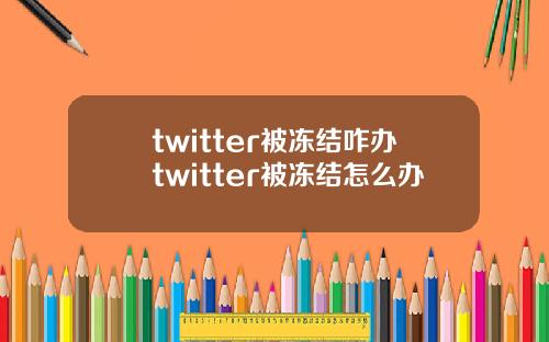 twitter被冻结咋办twitter被冻结怎么办