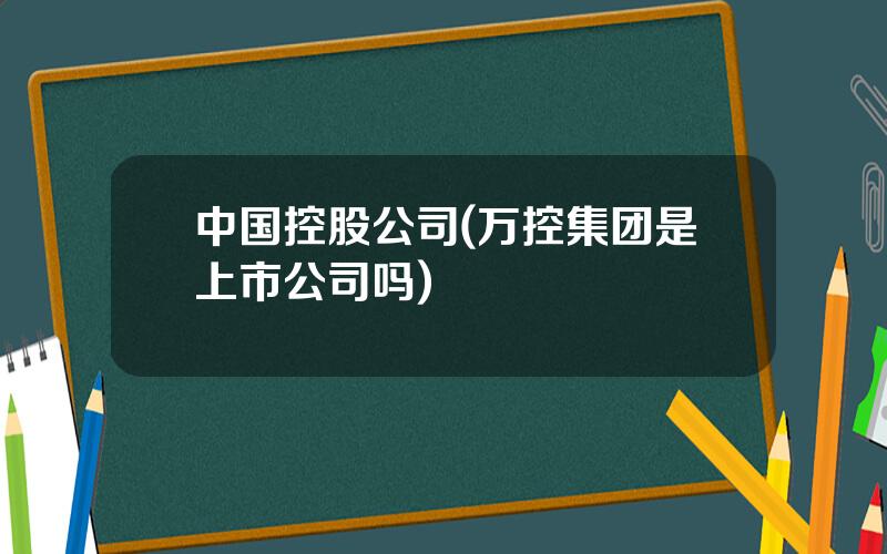 中国控股公司(万控集团是上市公司吗)