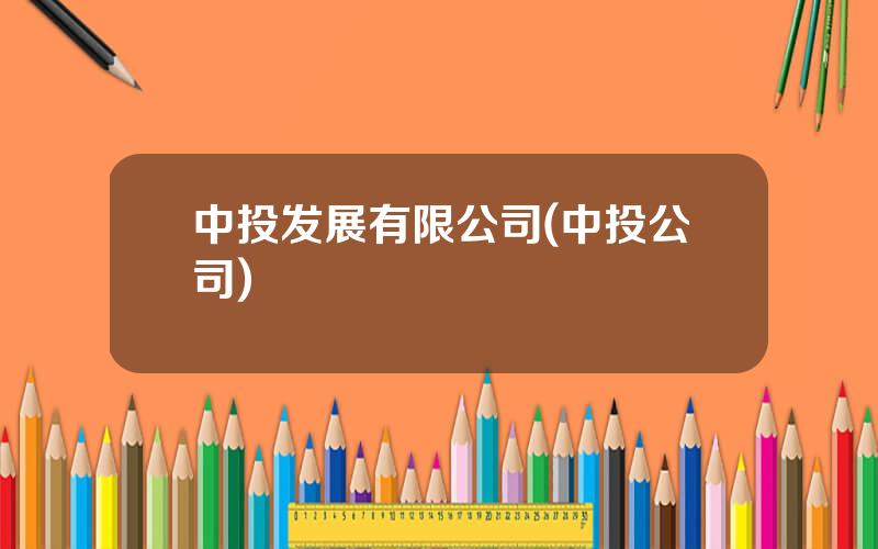 中投发展有限公司(中投公司)