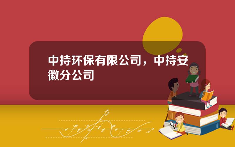 中持环保有限公司，中持安徽分公司