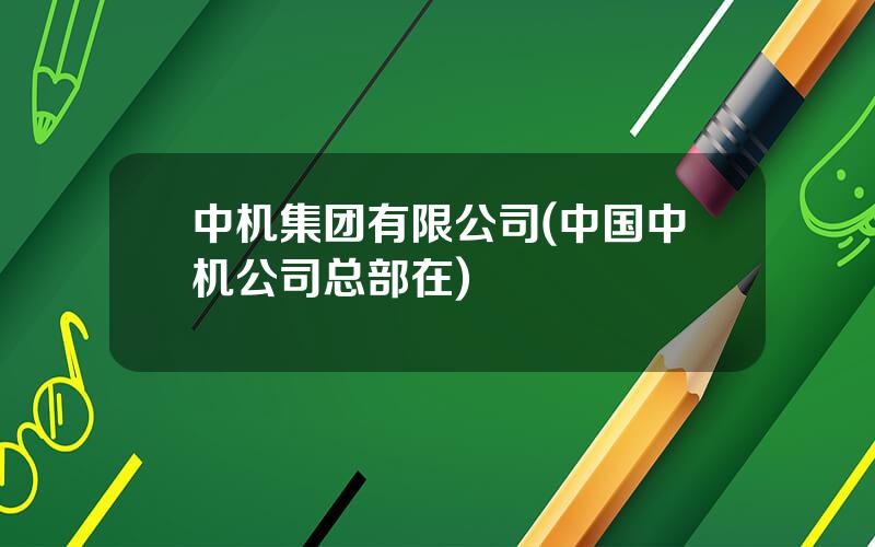 中机集团有限公司(中国中机公司总部在)